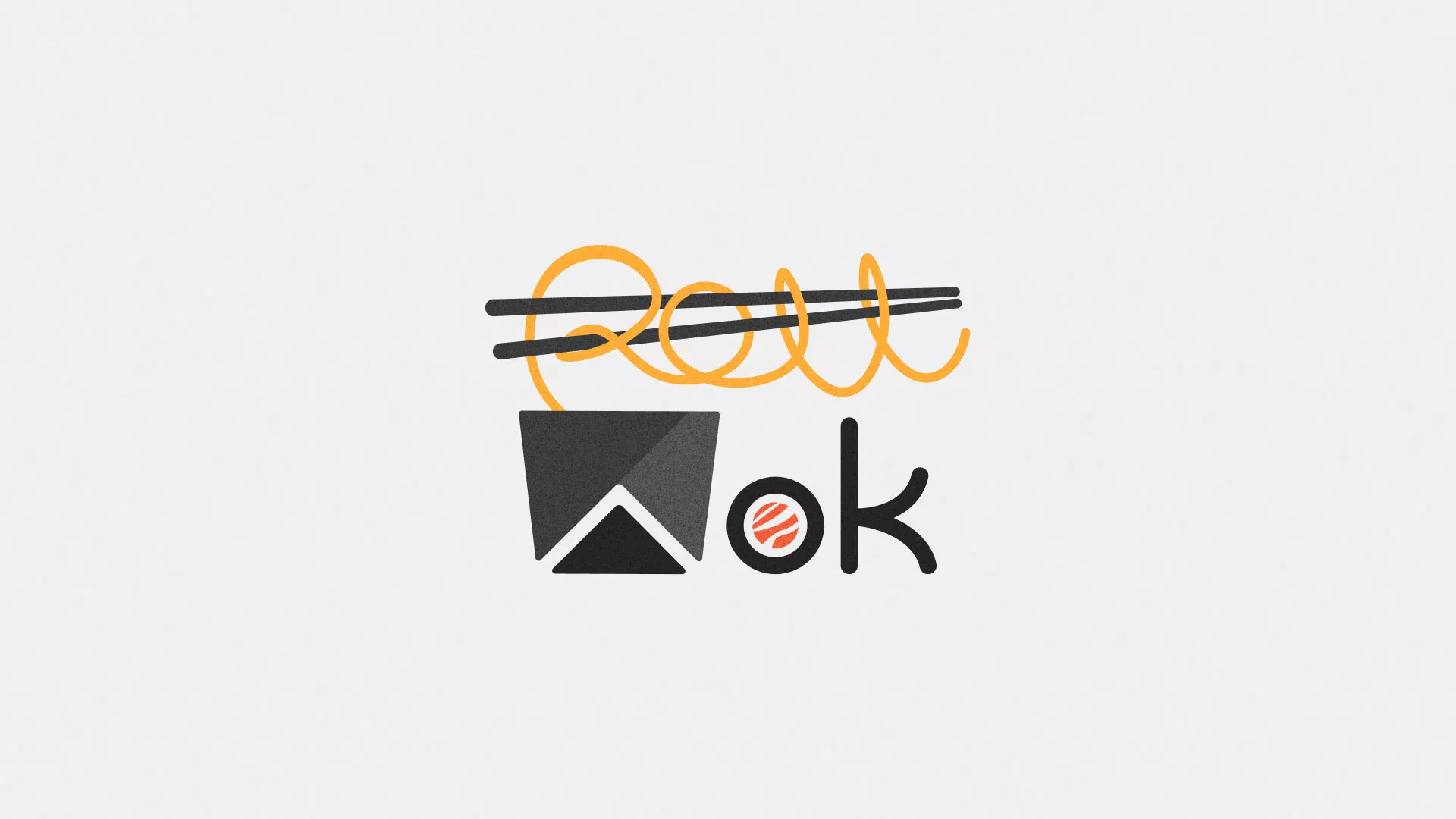Разработка логотипа суши-бара «Roll Wok Club» в Правдинске